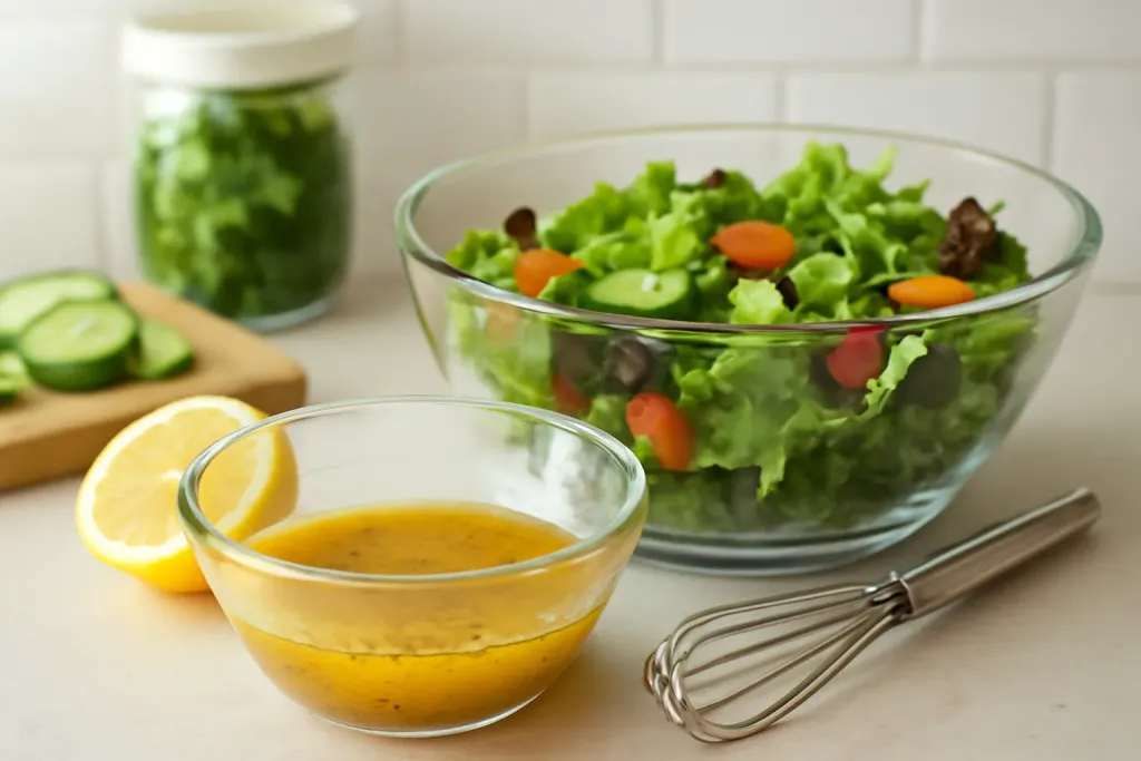 Original editorial photograph (not the exact linked listing) illustrating emulsifying vinaigrette without a blender