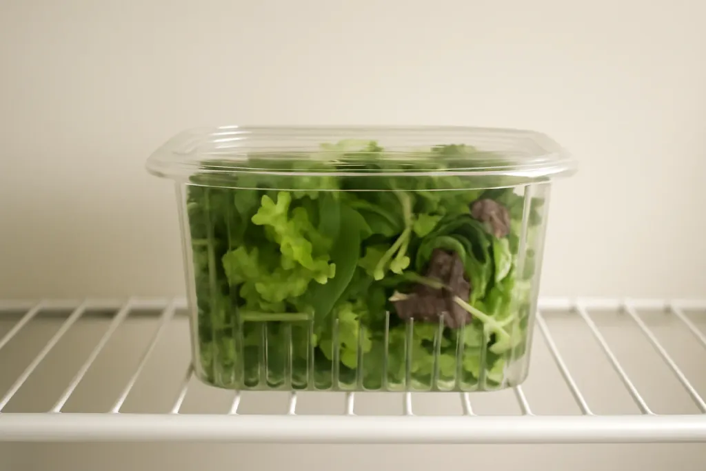 Original editorial photograph (not the exact linked listing) illustrating how to keep salad fresh all week