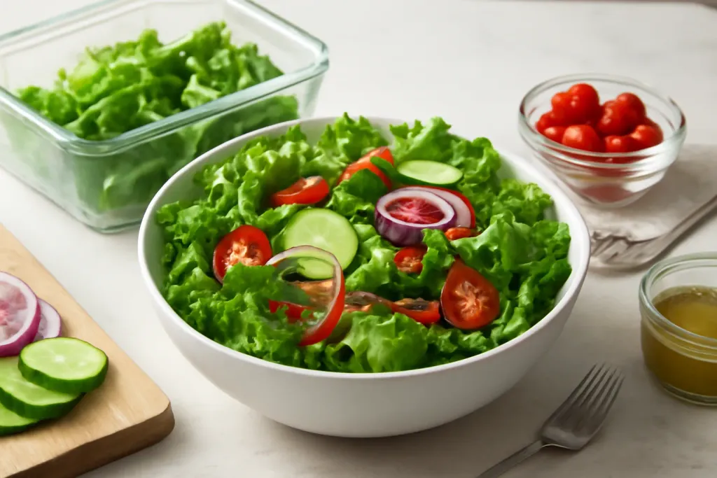Original editorial photograph (not the exact linked listing) illustrating keeping salad toppings crisp