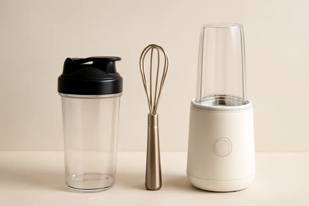 Original editorial photograph (not the exact linked listing) illustrating salad dressing maker comparisons