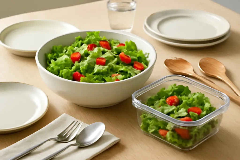 Original editorial photograph (not the exact linked listing) illustrating setting a table for salad service