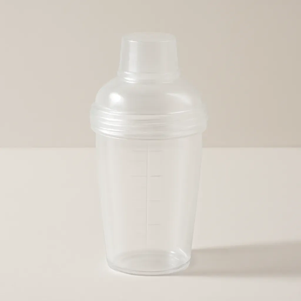 AI-generated editorial product photograph (not the exact linked listing) of bpa-free dressing shaker