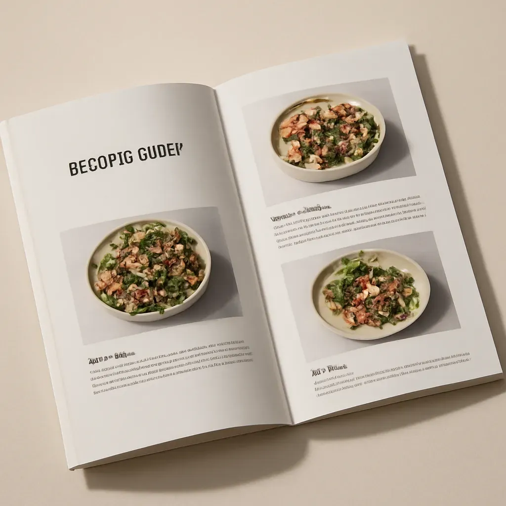 AI-generated editorial product photograph (not the exact linked listing) of dietary-focused salad recipe guide