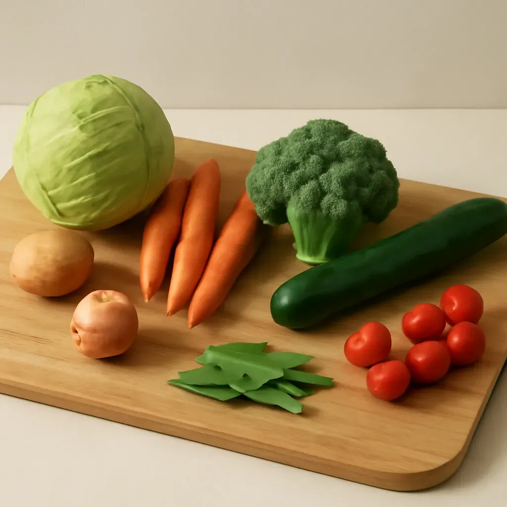 AI-generated editorial product photograph (not the exact linked listing) of extra-large prep station board